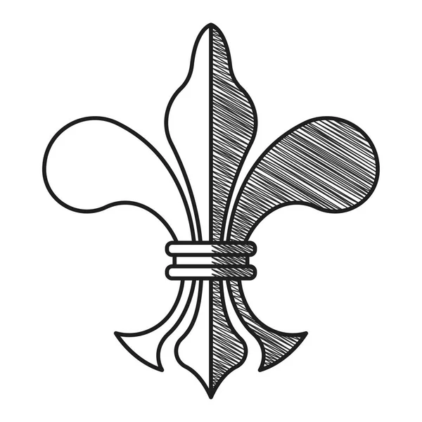 Μεμονωμένη Εικόνα Διάνυσμα Εικονίδιο Σύμβολο Λουλούδι Lys — Διανυσματικό Αρχείο