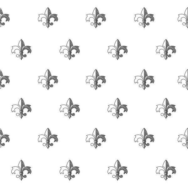 Seamless Pattern Background Lys Flower Symbols Vector Illustration — Stock Vector