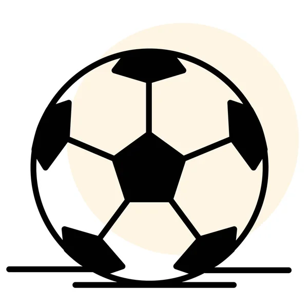 Isolerad Färgad Fotboll Boll Sport Ikon Vektor Illustration — Stock vektor