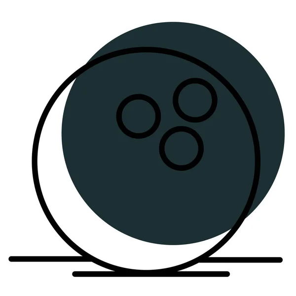 Isolé Couleur Boule Bowling Icône Sport Illustration Vectorielle — Image vectorielle