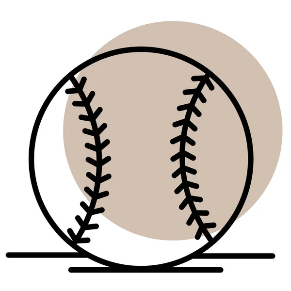 Izolacja Kolorowy Baseball Piłka Sport Ikona Wektor Ilustracja — Wektor stockowy