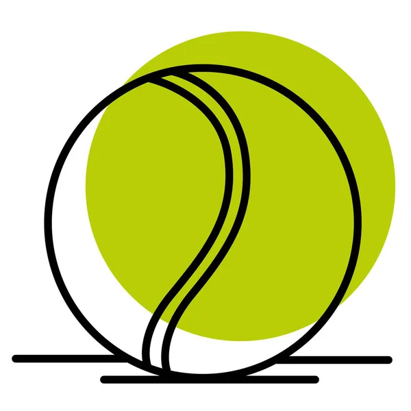Geïsoleerde Gekleurde Tennisbal Sport Icoon Vector Illustratie — Stockvector