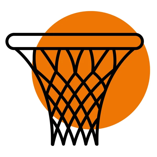 Isolerad Färgad Basket Netto Sport Ikon Vektor Illustration — Stock vektor