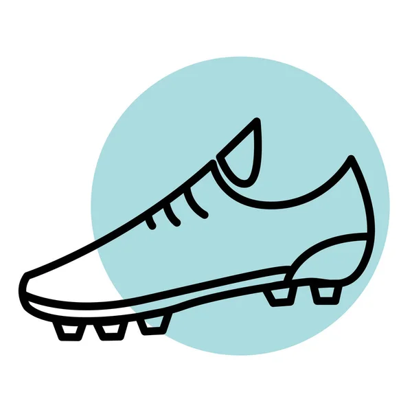 Izolacja Kolorowy Piłka Nożna Buty Sportowe Ikona Wektor Ilustracji — Wektor stockowy