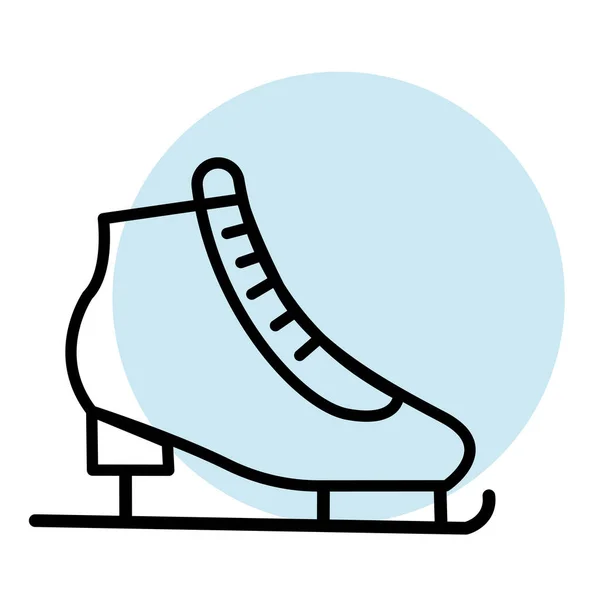 Isolado Colorido Gelo Skate Esporte Ícone Vector Ilustração — Vetor de Stock