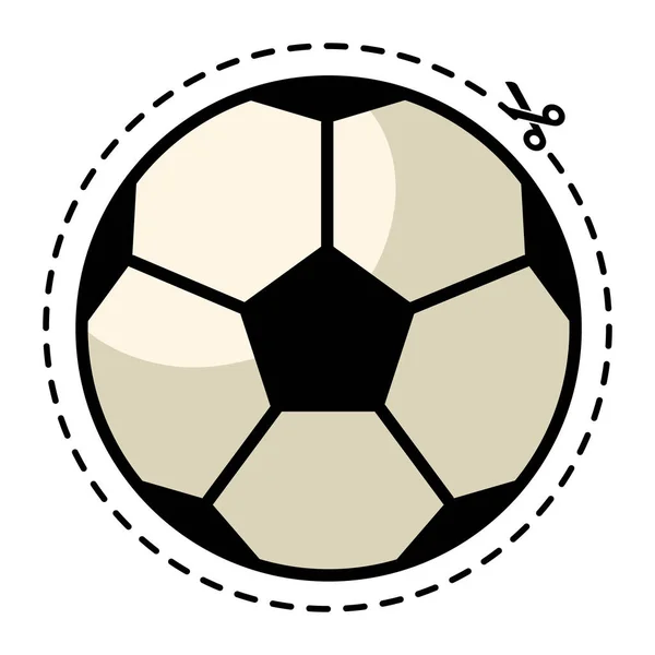 Icono Deporte Pelota Fútbol Color Aislado Ilustración Vectorial — Archivo Imágenes Vectoriales