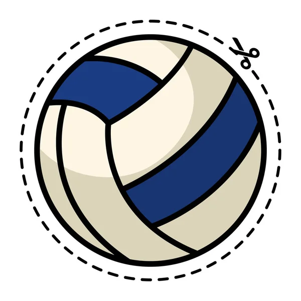 Icono Deportivo Voleibol Color Aislado Ilustración Vectorial — Archivo Imágenes Vectoriales