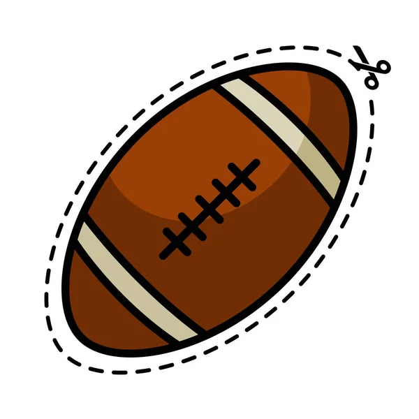 Isolée Icône Sport Ballon Football Coloré Illustration Vectorielle — Image vectorielle
