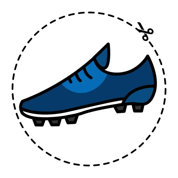 独立した色のサッカーシューズスポーツアイコンベクトルイラスト — ストックベクタ