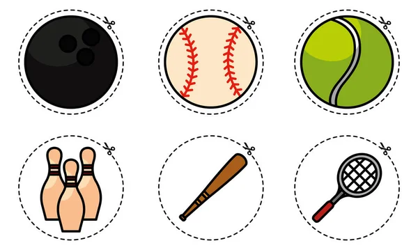 Set Different Sport Icons Vector Illustration — Stock Vector