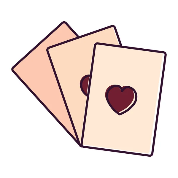Μεμονωμένη Έγχρωμη Κάρτα Πόκερ Εικονίδιο Διάνυσμα Εικονογράφηση — Διανυσματικό Αρχείο