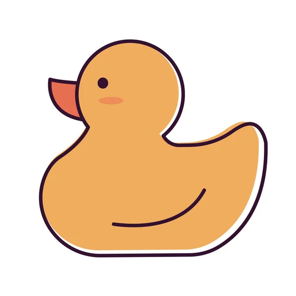Isolated Colored Rubber Duck Toy Icon Vector Illustration — Stok Vektör