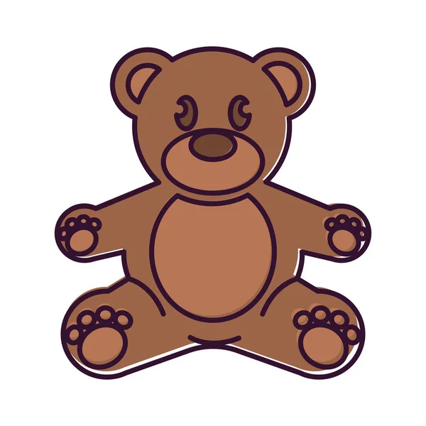Isolated Colored Teddy Bear Toy Icon Vector Illustration — Wektor stockowy