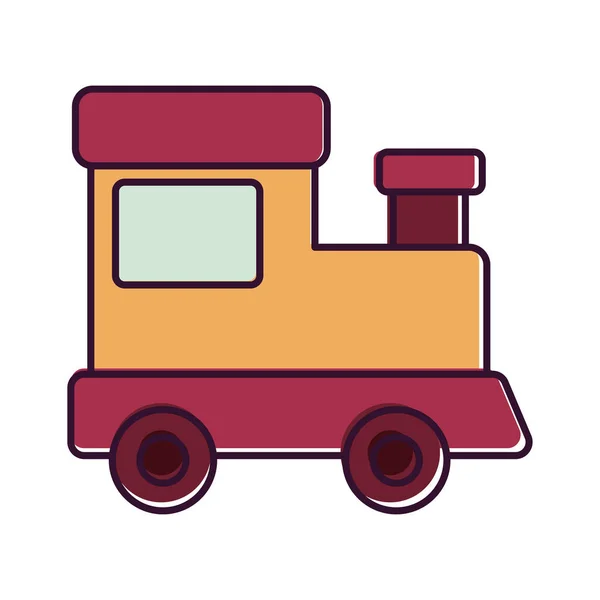 孤立的彩色火车玩具图标矢量插图 — 图库矢量图片