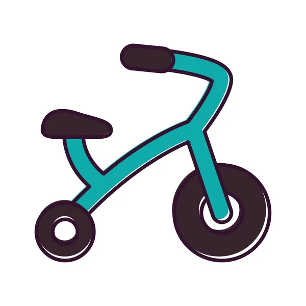 孤立した色の自転車のおもちゃのアイコンベクトルイラスト — ストックベクタ