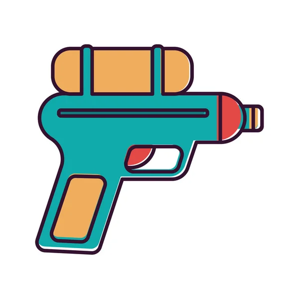 Ícone Brinquedo Arma Água Colorido Isolado Ilustração Vetor — Vetor de Stock