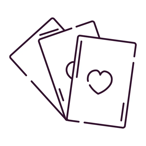 Jouet Carte Poker Isolé Icône Croquis Illustration Vectorielle — Image vectorielle