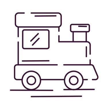 İzole edilmiş tren oyuncağı Sketch taslak Vektör illüstrasyonu