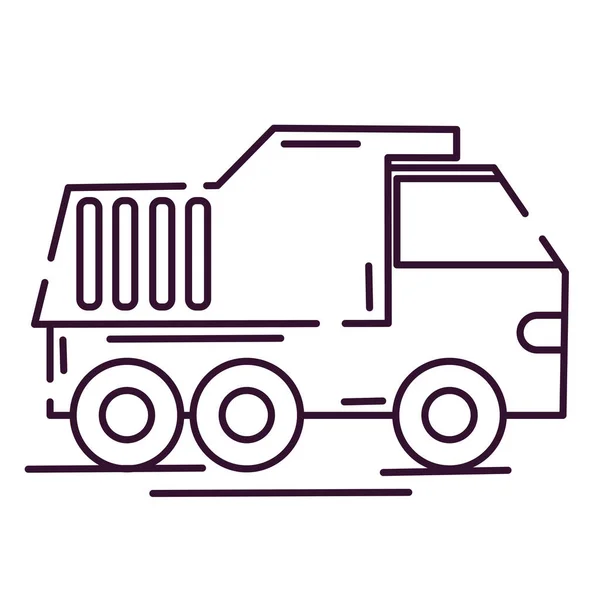 Ізольована Іграшка Вантажівки Ескіз Значок Векторні Ілюстрації — стоковий вектор