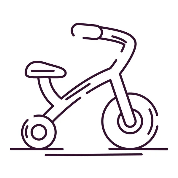 孤立した自転車のおもちゃのスケッチアイコンベクトルイラスト — ストックベクタ