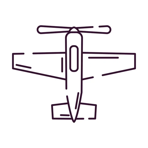 孤立した飛行機のおもちゃのスケッチアイコンベクトルイラスト — ストックベクタ