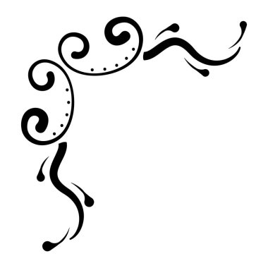 İzole edilmiş siyah kenarlık arabesk çerçeve çizimi