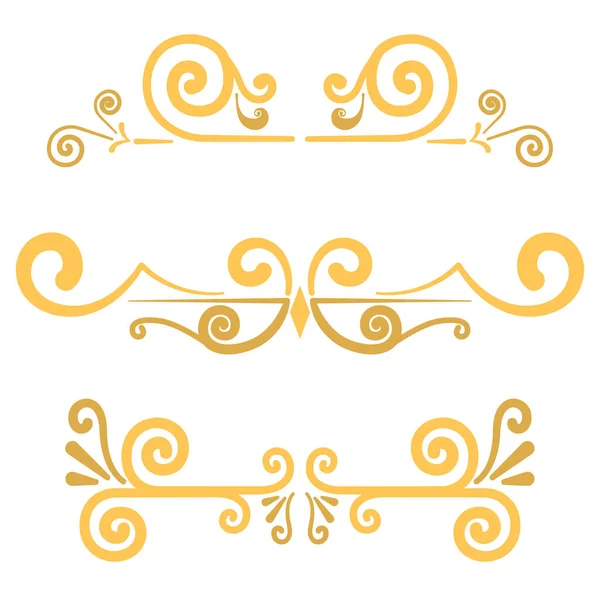 Набор Золотых Рамок Арабеска Векторная Иллюстрация — стоковый вектор
