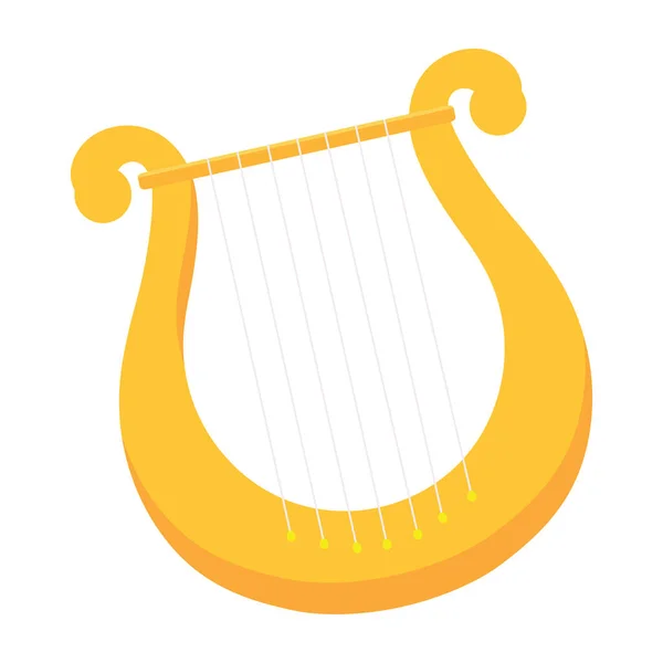 Isolated Colored Harp Musical Instrument Icon Vector Illustration — Stock Vector