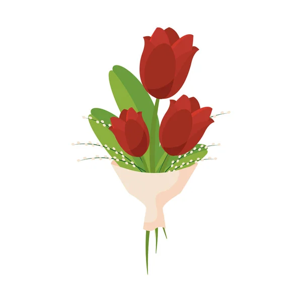 Isolierte Farbige Rose Blumenboutique Ikone Vector Illustration — Stockvektor