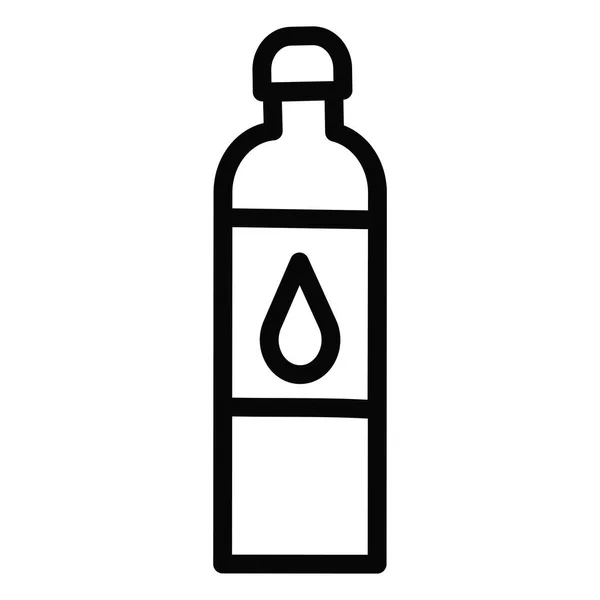 Esquema Aislado Una Botella Agua Icono Vector Ilustración — Vector de stock
