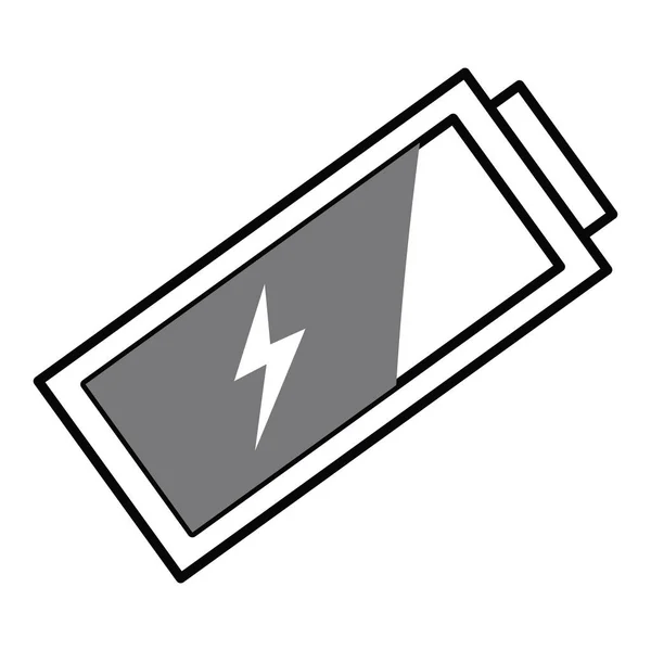 Icono Monocromo Batería Color Aislado Ilustración Vectorial — Vector de stock