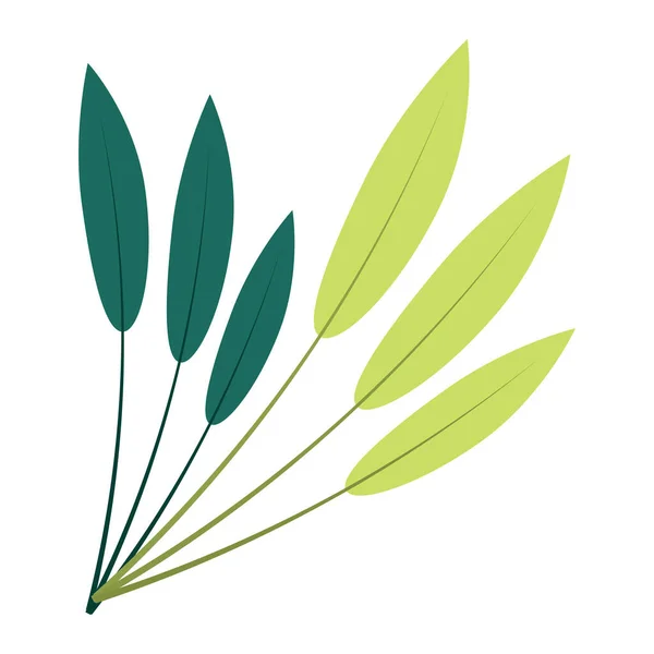 絶縁色の天然葉のアイコンベクトルイラスト — ストックベクタ