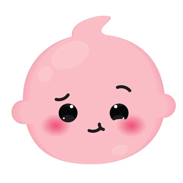 Isolierte Niedliche Glückliche Baby Emoji Symbol Vektor Illustration — Stockvektor