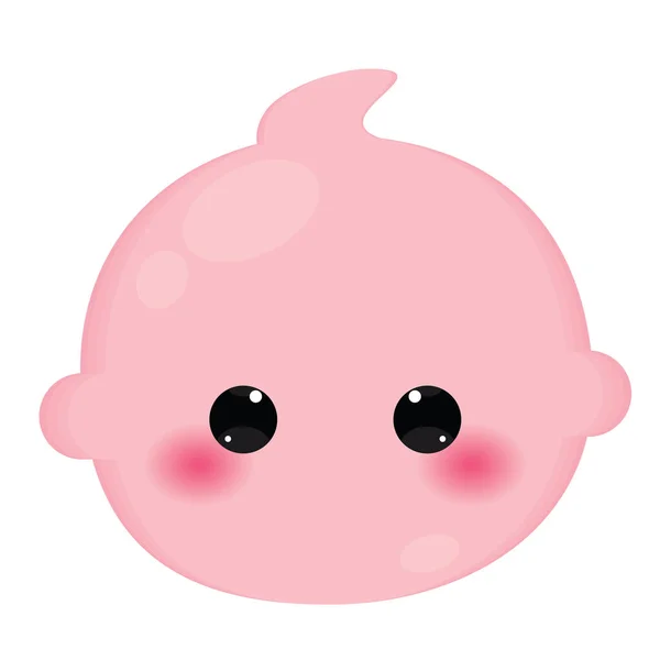 Μεμονωμένο Χρώμα Χαριτωμένο Ουδέτερο Πρόσωπο Μωρό Emoji Εικονίδιο Διάνυσμα Εικόνα — Διανυσματικό Αρχείο