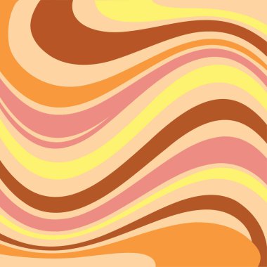 Renkli 70 'lerin modası geçmiş duvar kağıdı Vektörü illüstrasyonu