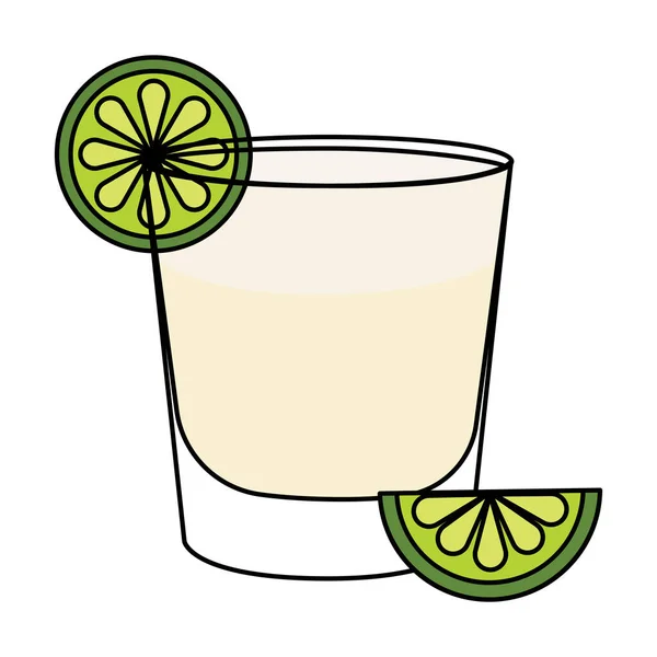 Isolierte Farbige Tropische Cocktail Skizze Ikone Vector Illustration — Stockvektor