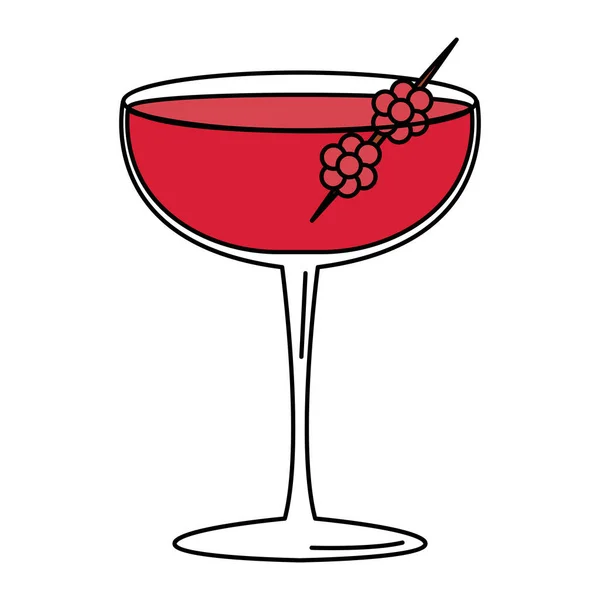 Eristetty Värillinen Trooppinen Cocktail Luonnos Kuvake Vektori Kuvitus — vektorikuva