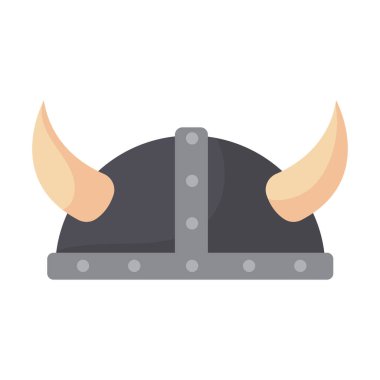 İzole edilmiş renkli Viking başlık simgesi Vektör illüstrasyonu