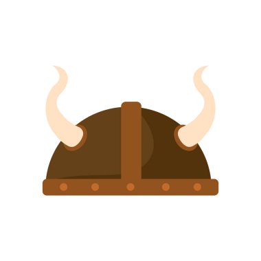 İzole edilmiş renkli Viking başlık simgesi Vektör illüstrasyonu