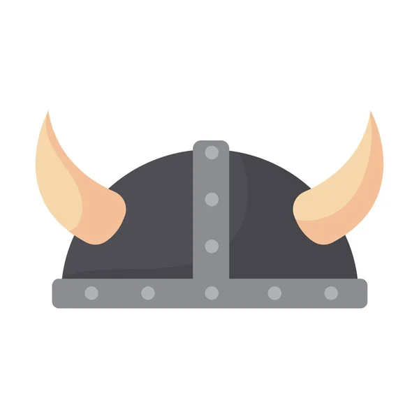Изолированный Цветной Шлем Викинга — стоковый вектор