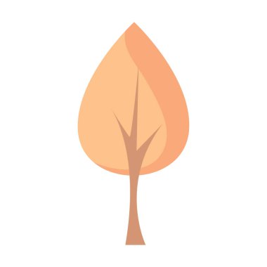 İzole edilmiş ağaç simgesi düz biçim Vektör illüstrasyonuName