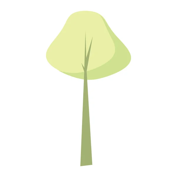 Isolerat Färgat Träd Ikon Platt Stil Vektor Illustration — Stock vektor