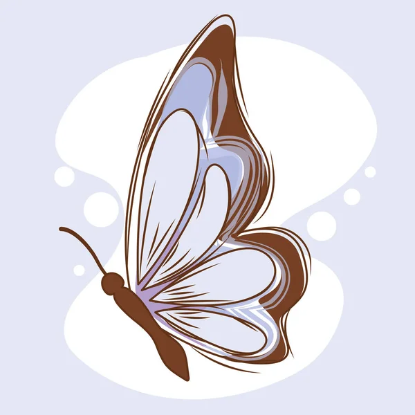 Schizzo Colorato Vibrante Isolato Illustrazione Dettagliata Del Vettore Della Farfalla — Vettoriale Stock
