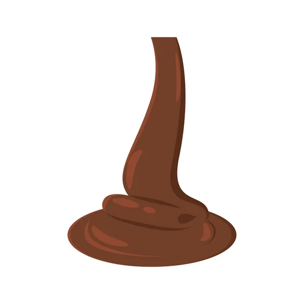 Izolált Színezett Olvadt Csokoládé Hatás Vektor Illusztráció — Stock Vector