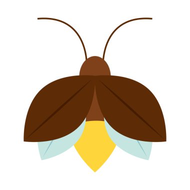 Ayrı renkte ateş böceği hayvan ikonu Vektör illüstrasyonu