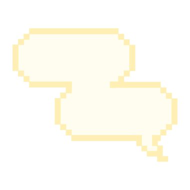 İzole edilmiş renkli pikselli komik konuşma balonu sohbet vektörü illüstrasyonu