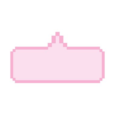 İzole edilmiş renkli pikselli komik konuşma balonu sohbet vektörü illüstrasyonu