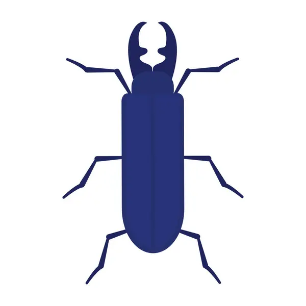 隔離された着色されたビートル昆虫動物のアイコンベクターのイラスト — ストックベクタ