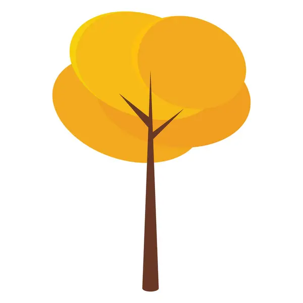 Isolierte Farbige Herbst Baum Ikone Vektor Illustration — Stockvektor