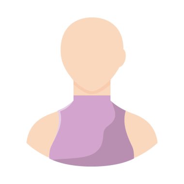 İzole edilmiş renkli yüzsüz karakter Vektör illüstrasyonuName